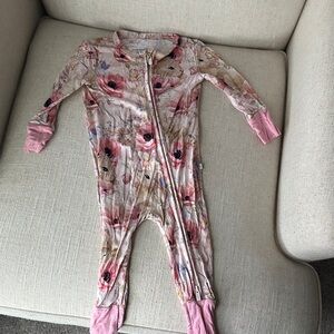 Posh Peanut Easter Bunny Pink Floral Kids Footie